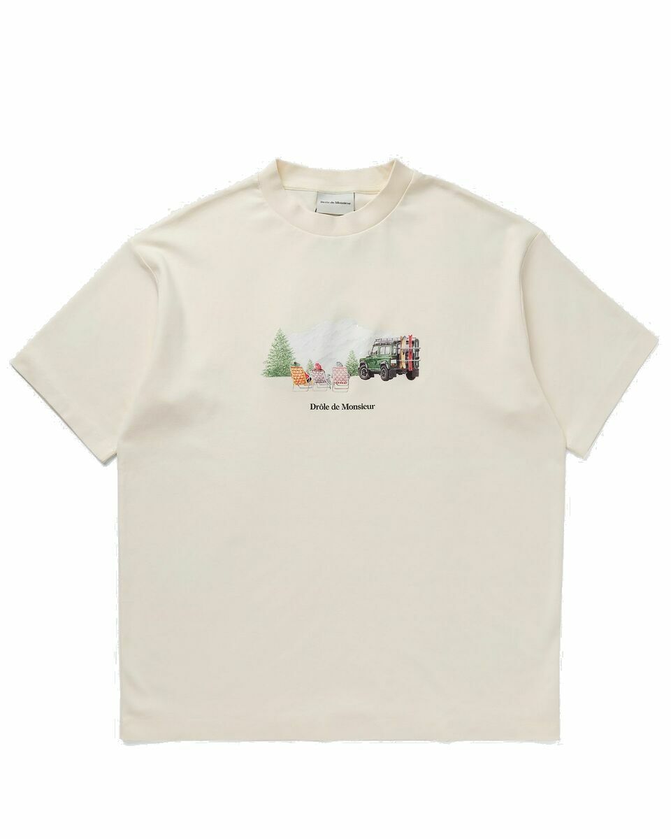 Photo: Drôle De Monsieur Le Tee Montagne Beige - Mens - Shortsleeves