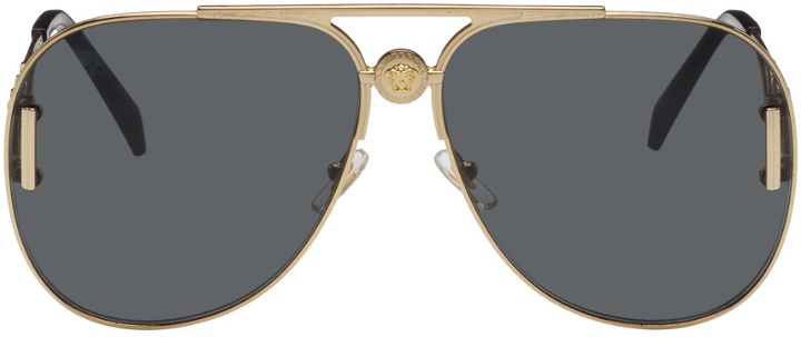 Photo: Versace Gold Medusa Pilot Biggie Sunglasses