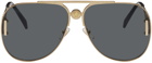 Versace Gold Medusa Pilot Biggie Sunglasses