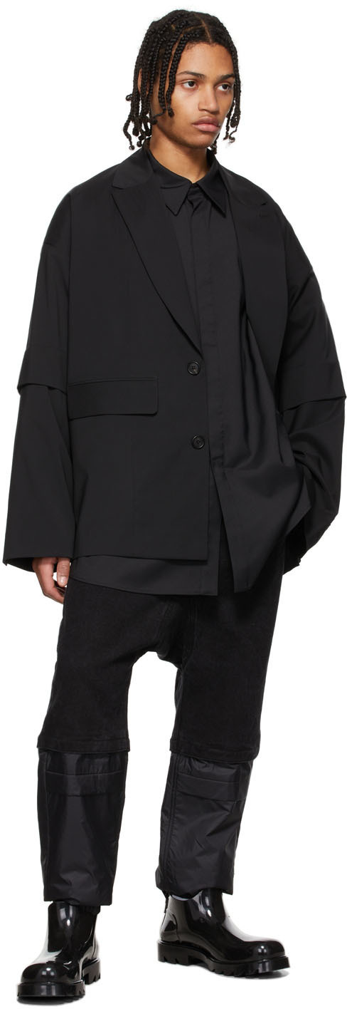 JERIH Black Packable Sleeve Shirt