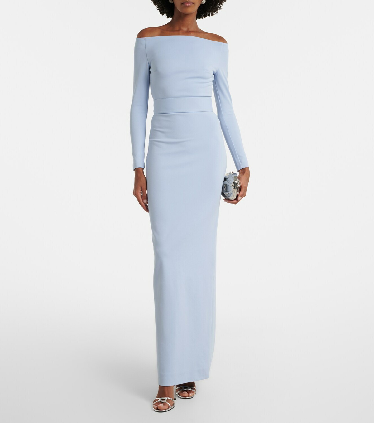 Solace London Sabina off-shoulder gown