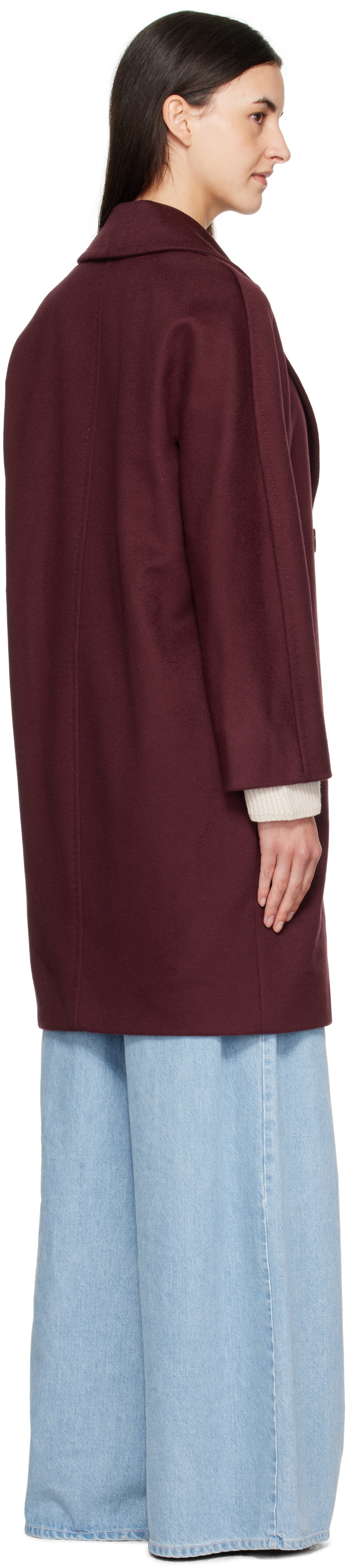 Max Mara Burgundy Coats
