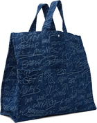 Sky High Farm Workwear Blue KS Graffiti Denim Tote