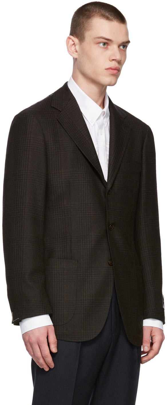 Ring Jacket Brown Prince Of Wales Blazer