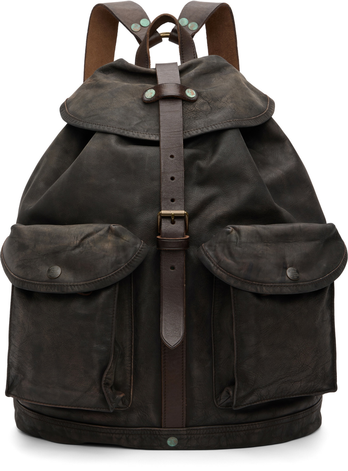 RRL Brown Leather Rucksack RRL