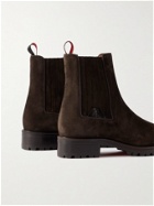 Christian Louboutin - Motok Suede Chelsea Boots - Brown