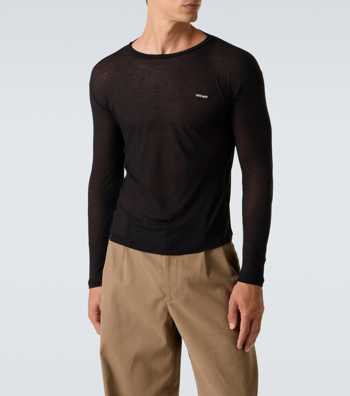 Miu Miu Logo cotton jersey T-shirt