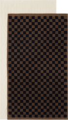 Baina Off-White & Brown Pair 08 Hand Towel Set