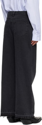 TONYWACK Black Wide-Leg Jeans