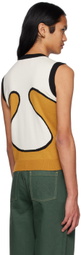 Lukhanyo Mdingi Off-White & Black Colorblocked Vest