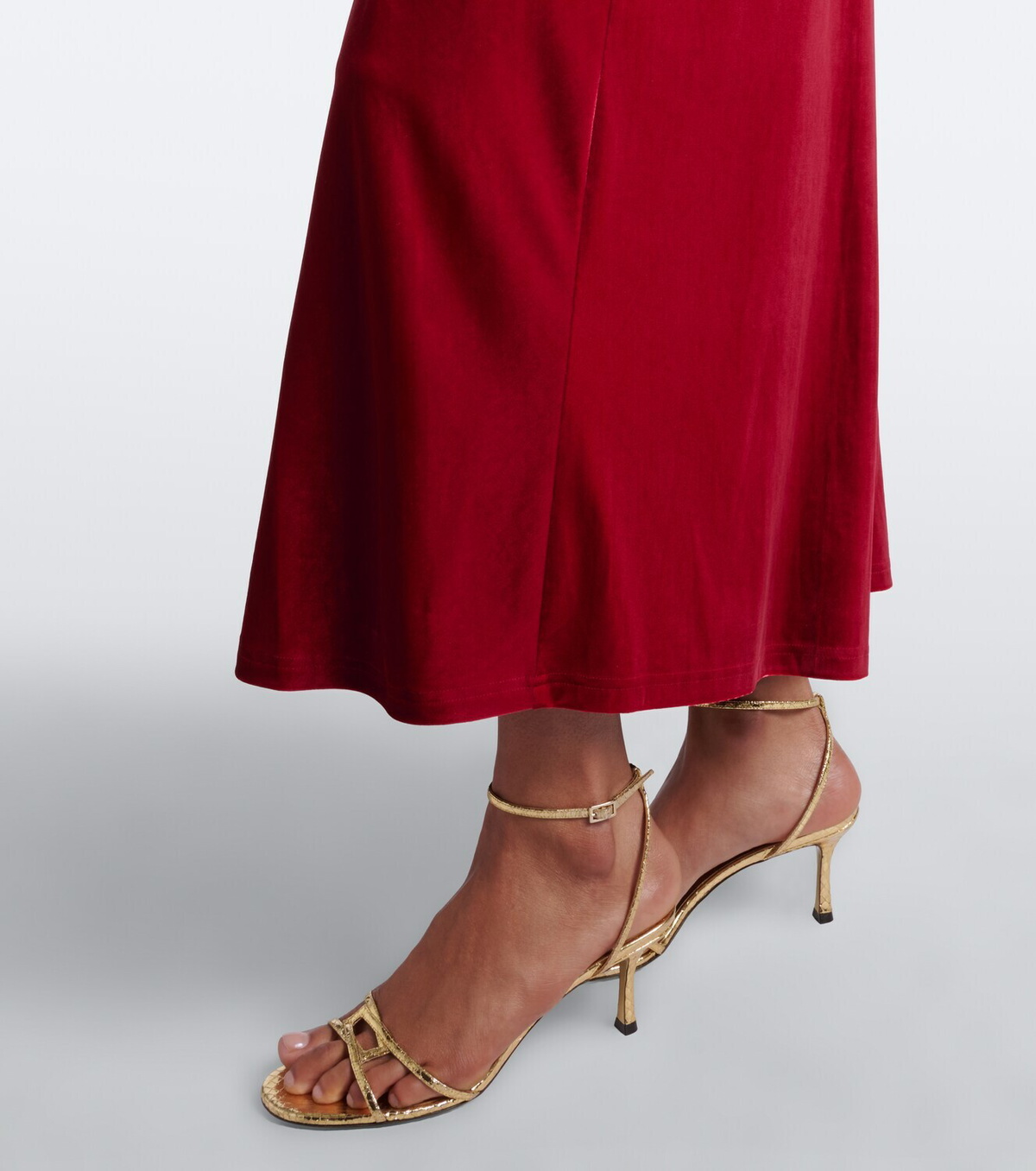 Simkhai Ferrera gathered velvet midi dress