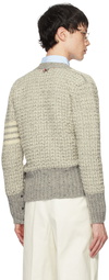 Thom Browne Gray 4-Bar Classic Cardigan