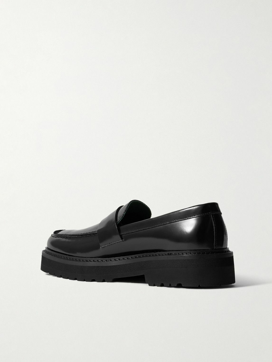 VINNY's - Peeters Glossed-Leather Loafers - Black