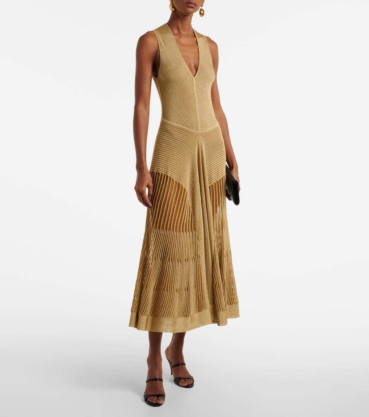 Altuzarra Anastasia knitted lam midi dress Altuzarra