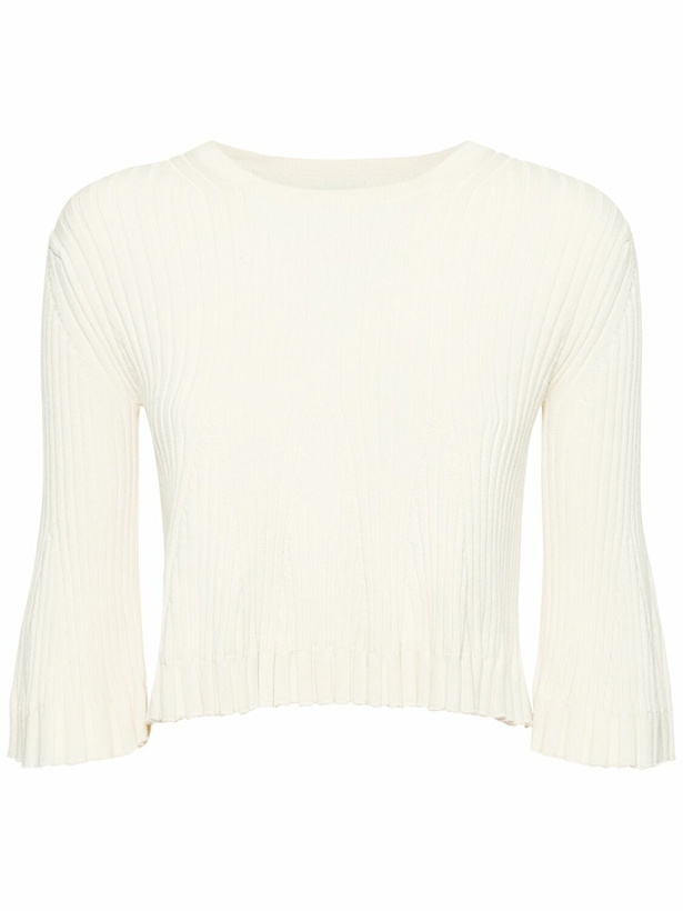 Photo: LOULOU STUDIO - Ammi Silk Blend Bell Sleeve Top