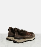 Brunello Cucinelli Shearling-lined suede low-top sneakers