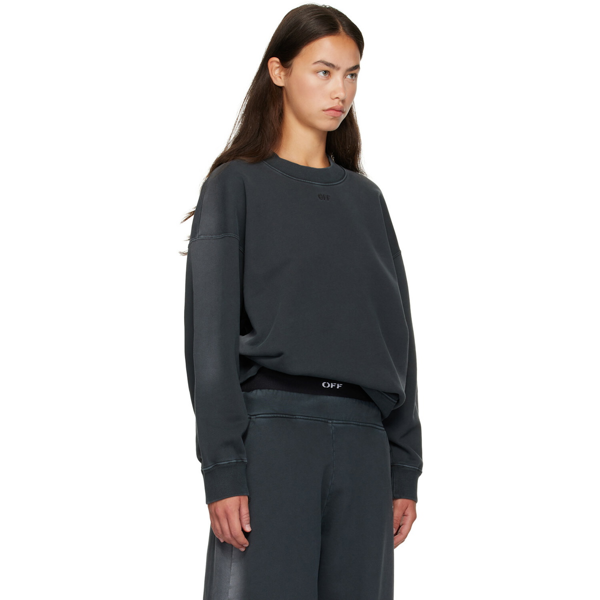 Off-White Gray Laundry 'Off' Sweatshirt