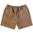 Pleasures Men's Chaise Plaid Short in Brown