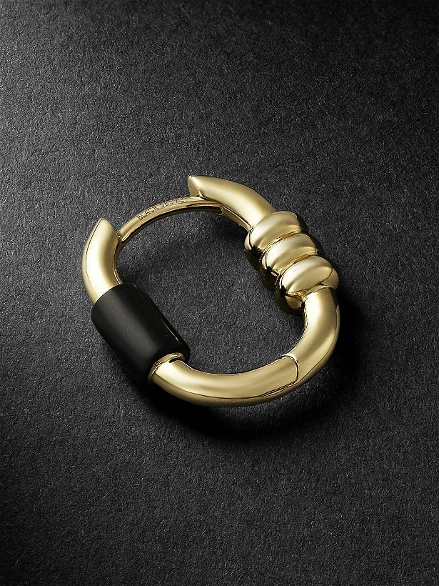 Photo: MARIA BLACK - Vertigo Gold and Ceramic Hoop Earring