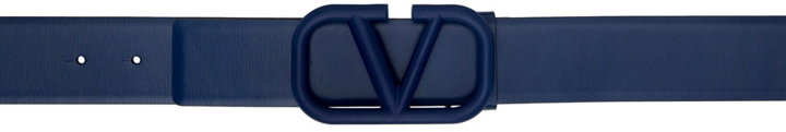 Photo: Valentino Garavani Navy VLogo Signature Belt