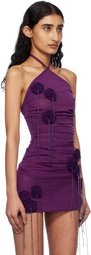 Fancì Club Purple Violet Halterneck Tank Top