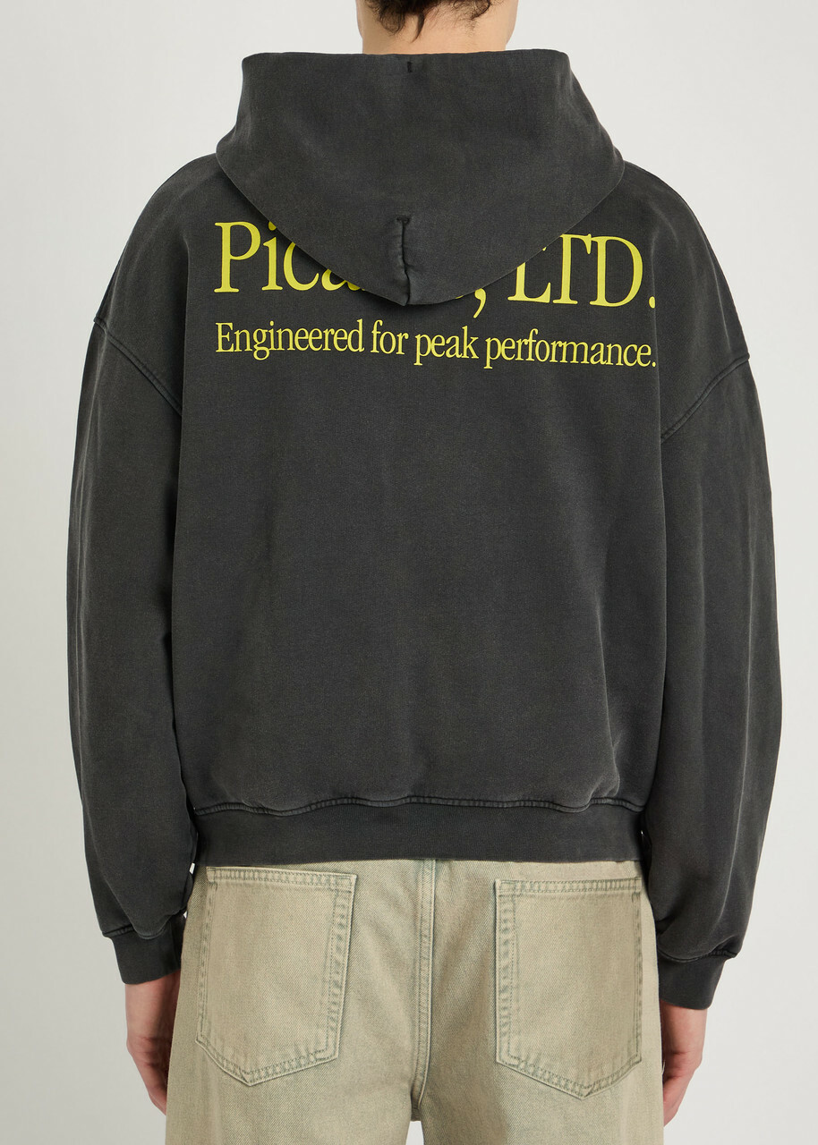 Picante Butterfly Hooded Cotton Sweatshirt Black