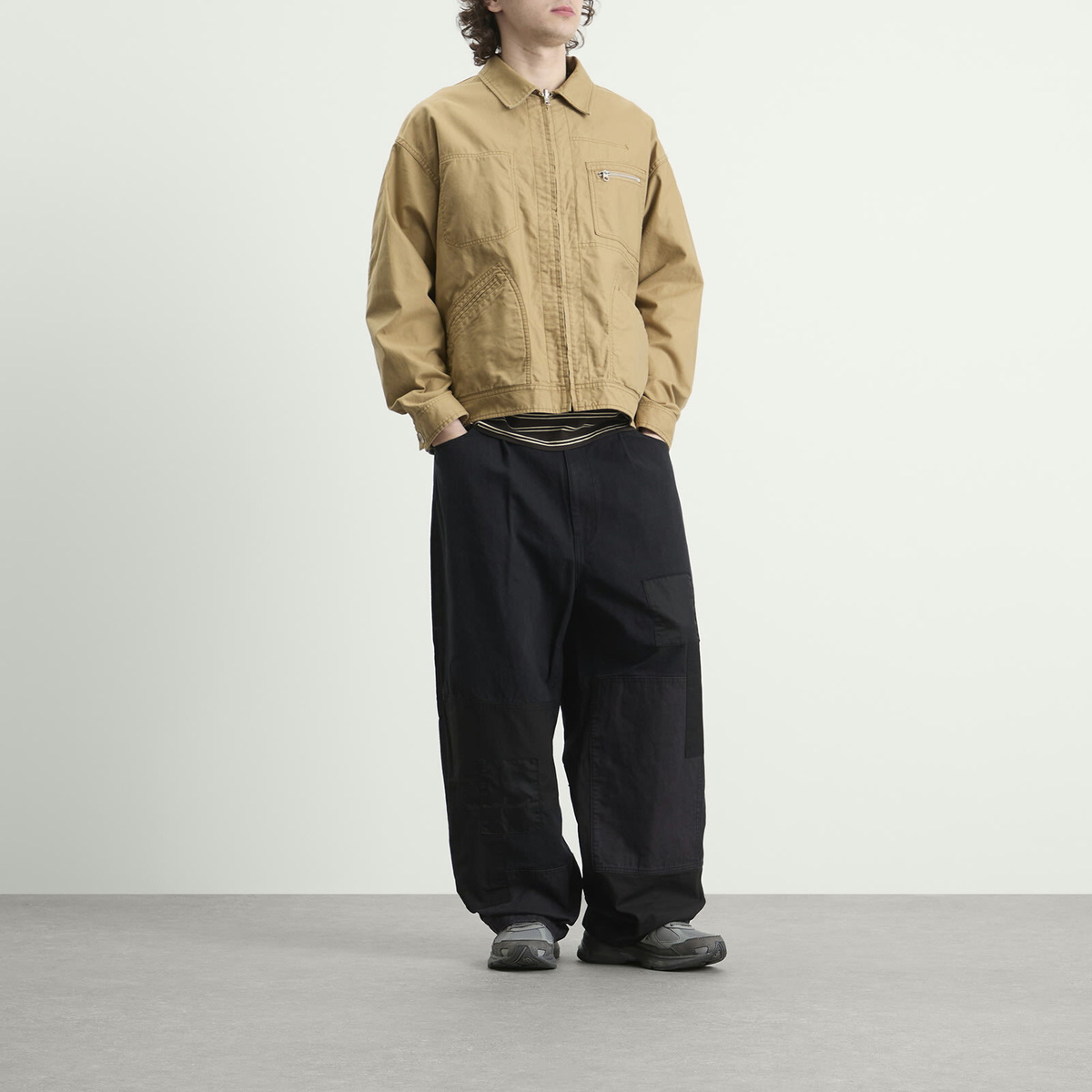 Comme des Garçons Homme Men's Multi Fabric Jacket in Beige