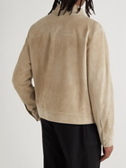 Agnona - Suede Blouson Jacket - Neutrals