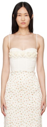 SHUSHU/TONG Off-White Flower Bodysuit