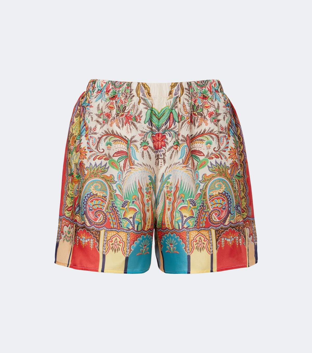 Etro Paisley silk satin shorts