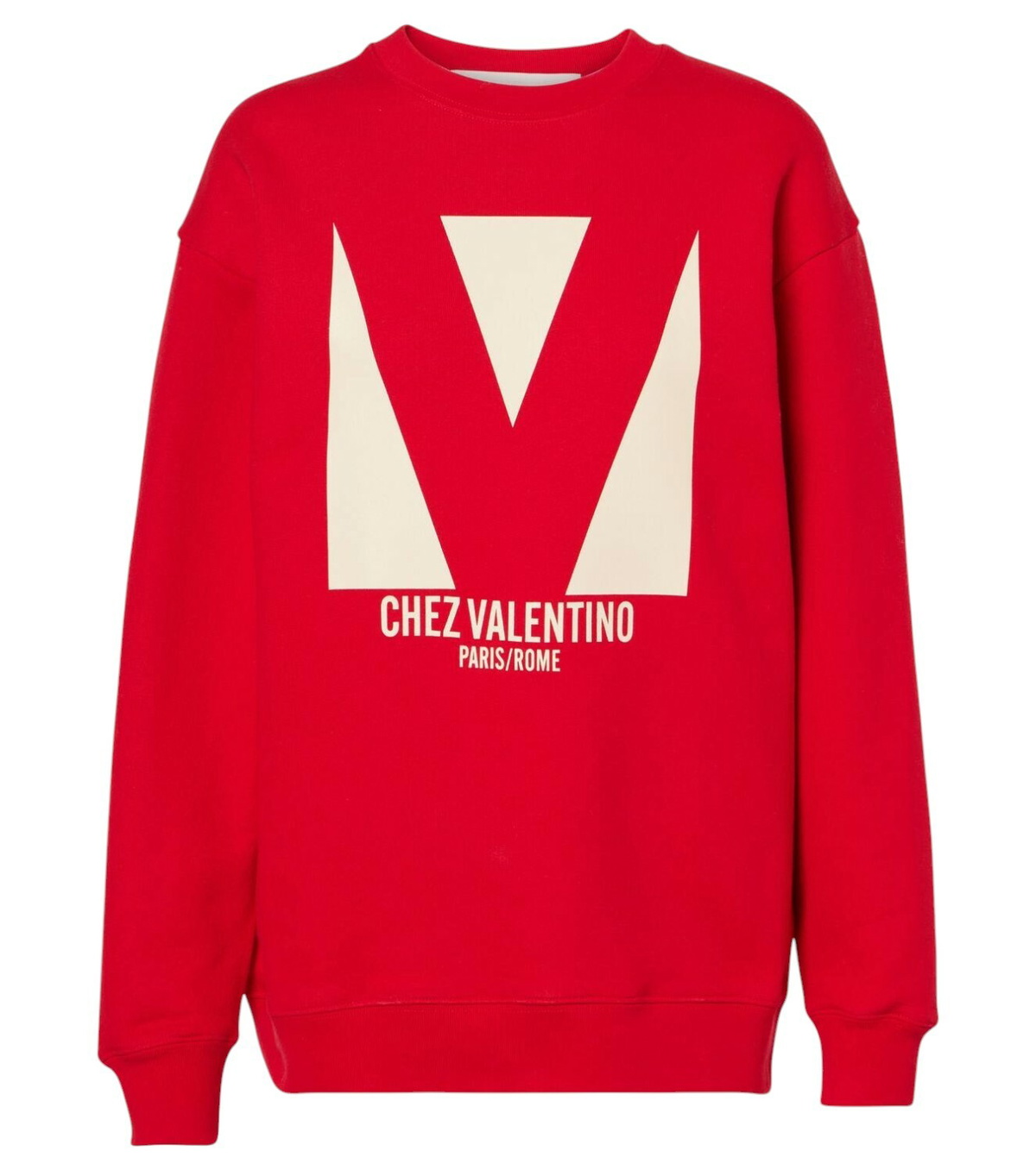 VALENTINO cotton Logo Long Sleeves Balloon Sleeves sweat tops RB0ME 00U4L4 Black White XS