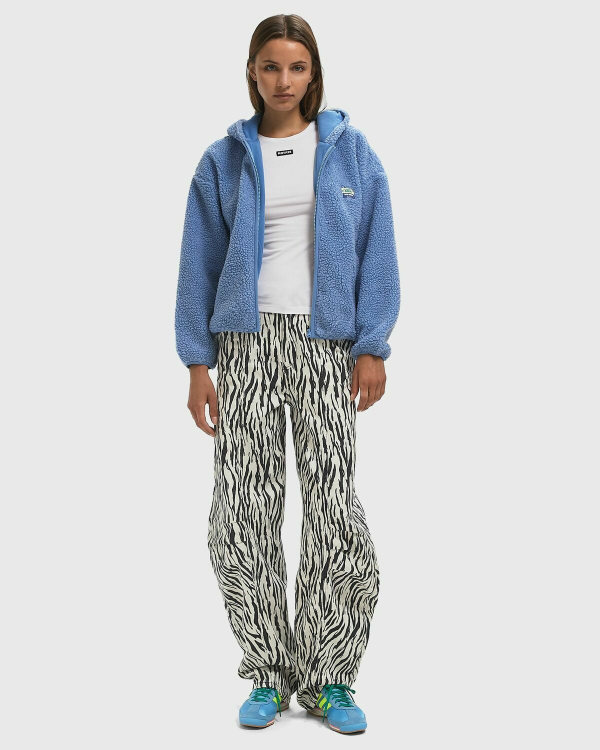 American Vintage HOKTOWN Blue Womens Fleece Jacket