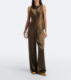 Leset Barb satin top