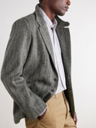 Drake's - Western Games Mélange Virgin Wool-Tweed Blazer - Gray