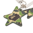 A Bathing Ape Men's ABC Camo Sta Keychain in Green 