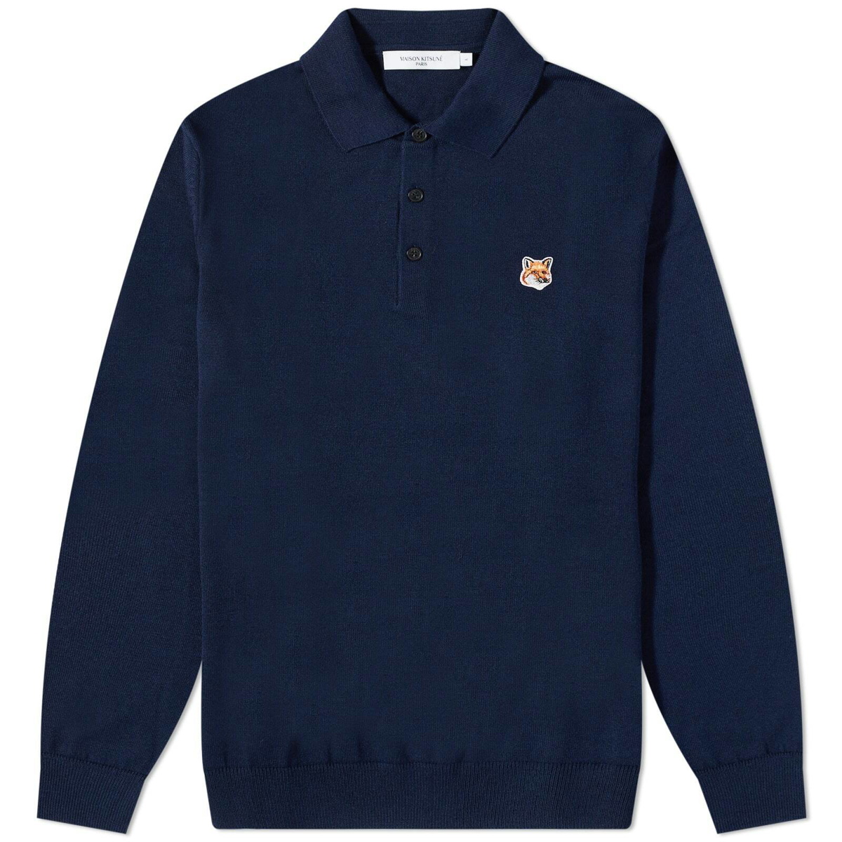 Maison kitsune sale long sleeve polo