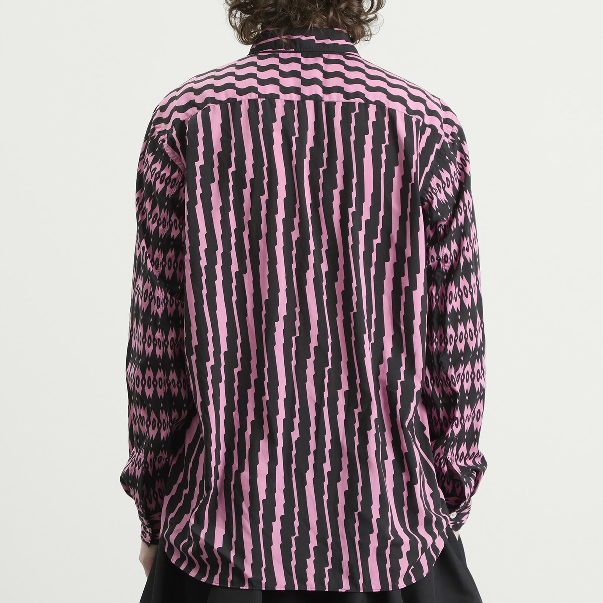 Comme des Garçons Homme Plus Men's Printed Long Sleeve Shirt in Pink