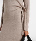 Jardin des Orangers Gathered wool and cashmere midi dress