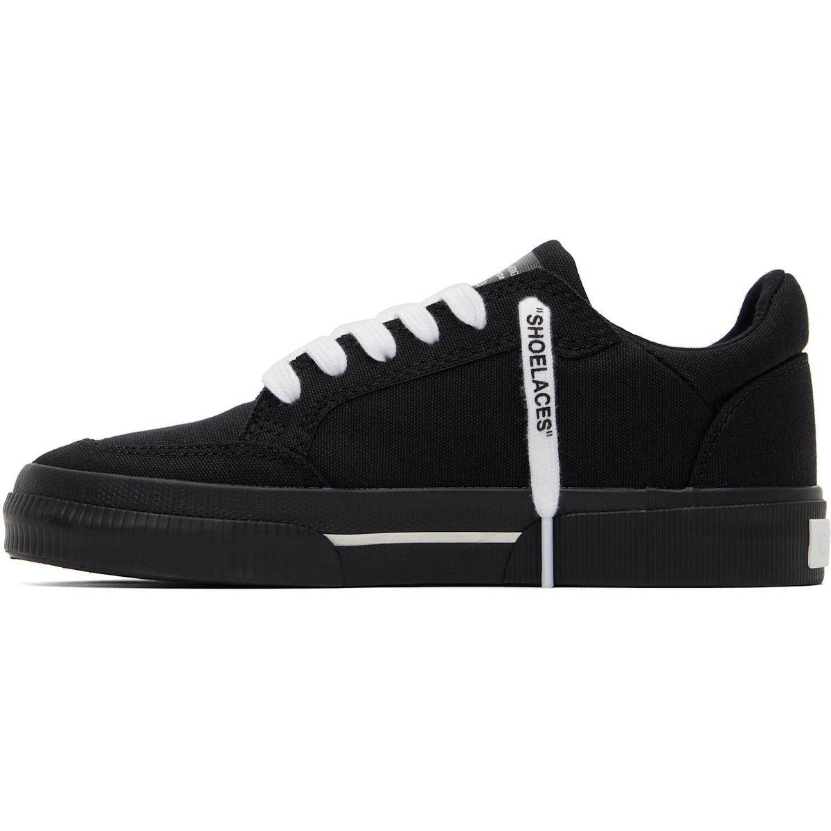 Off-White Black Vulcanized Low Canvas Sneakers