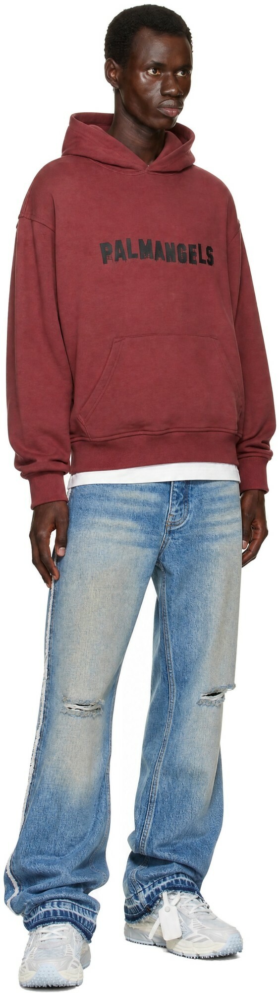 Palm Angels Red Palm Hills Regular Hoodie
