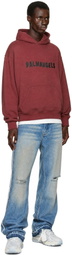 Palm Angels Red Palm Hills Regular Hoodie