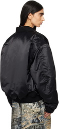 Acne Studios Black Logogram Bomber Jacket