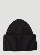Acne Studios Ribbed-Knit Beanie Hat male Black
