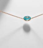 Pomellato Pom Pom Dot 18kt rose gold pendant bracelet with turquoise and diamonds
