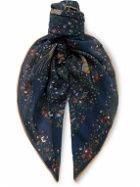 Drake's - Birds of Paradise Printed Wool and Silk-Blend Voile Scarf