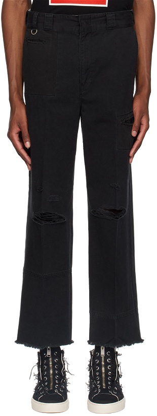 Photo: UNDERCOVER Black Paneled Trousers