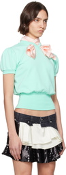ALL-IN Blue Foulard Blouse