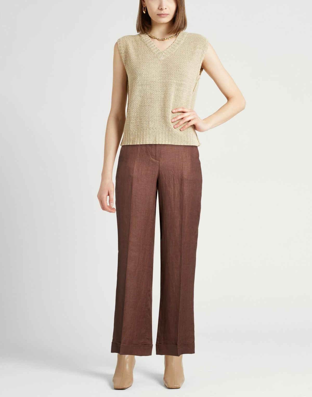 Peserico Womens Pants in Brown
