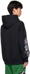 Rhude SSENSE Exclusive Black Printed Hoodie