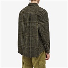 Fucking Awesome Men's Wool Duck Flannel Overshirt in Green/Black